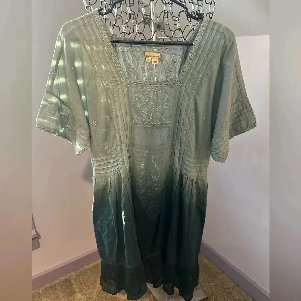 Holding Horses Anthropologie Ocean Dipped Tunic Dress. Size XS - Picture 4 of 11